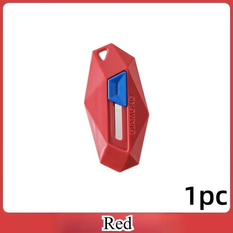 Мини канцелярский нож, безопасный выдвижной нож с автоматическим возвратом лезвия, портативный вскрыватель посылок для дома и улицы