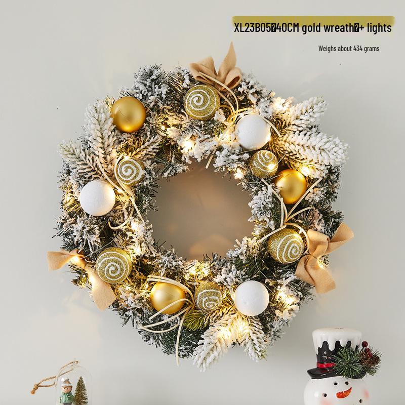 Luminous Christmas Wreath: Festive Door & Wall Decoration for Bar & Mall Scenes