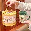 Christmas Gift Cute Cartoon Ceramic Mug Santa Claus Coffee Water Cup for Girl Girlfriend Souvenir