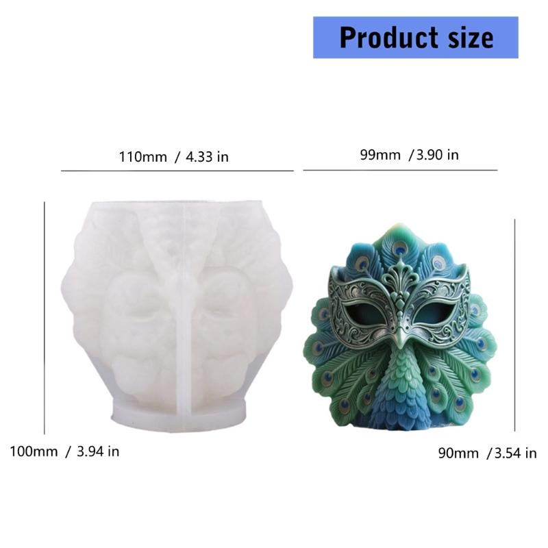 Halloween Feather Eye Mask Silicone Mold Multipurpose Silicone Mould For Resin Casting Handmade Candle Soap Candy Making