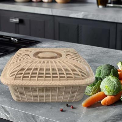 Covered Fruit Basket for Kitchen Organization And Storage