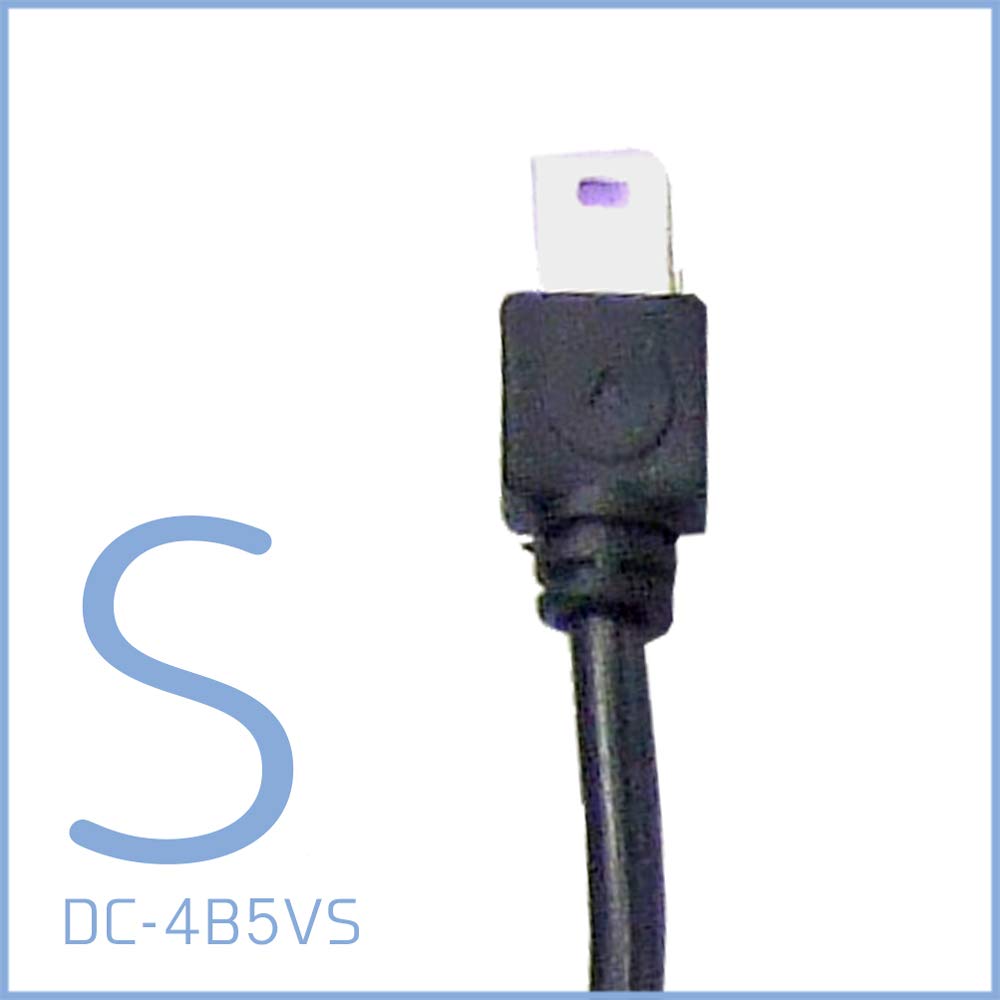 F.R.C. [DC-4B5VS] Straight Plug, 5V Output, Backed Wiring, 12/24 Dual Use, 4 M | For Dash Cameras