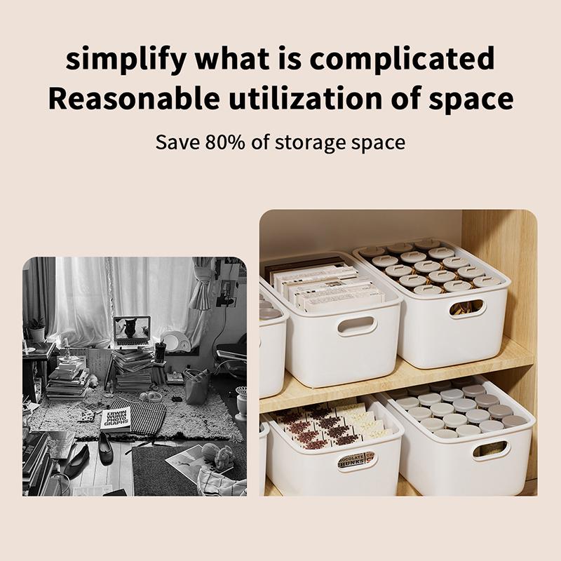 Desktop Storage Box Dormitory Sundries Plastic Cosmetic Storage Box Bathroom Kitchen Sorting Storage Basket Bins