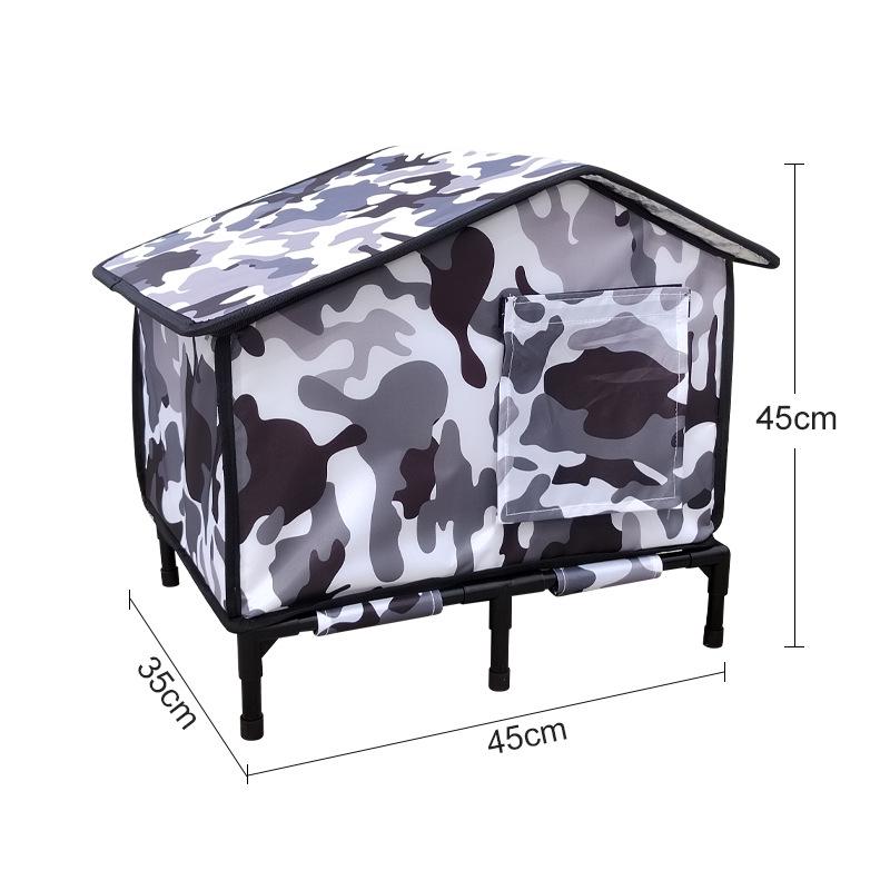 

Waterproof Outdoor Feeding Station & Rain Shelter for Stray Cats 45x35x45 cm камуфляжный/белый