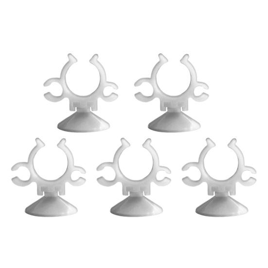 5 Pcs Aquarium Suction Cup Double-ended Buckle for Square And Round Tube Fish Tank Oxygen Tube Hose Pump Power Cord Buckle