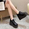 10cm Heel Black Design Goth Platform Shoes for Women Fashion Cosplay Wedge Women Shoe 2026 Street Sneaker Woman Zapatos De Mujer
