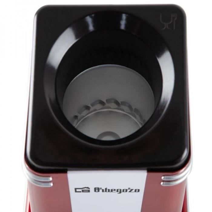 Machine à pop-corn - ORBEGOZO - PA4300 - 1000W - Design vintage - Couvercle transparent