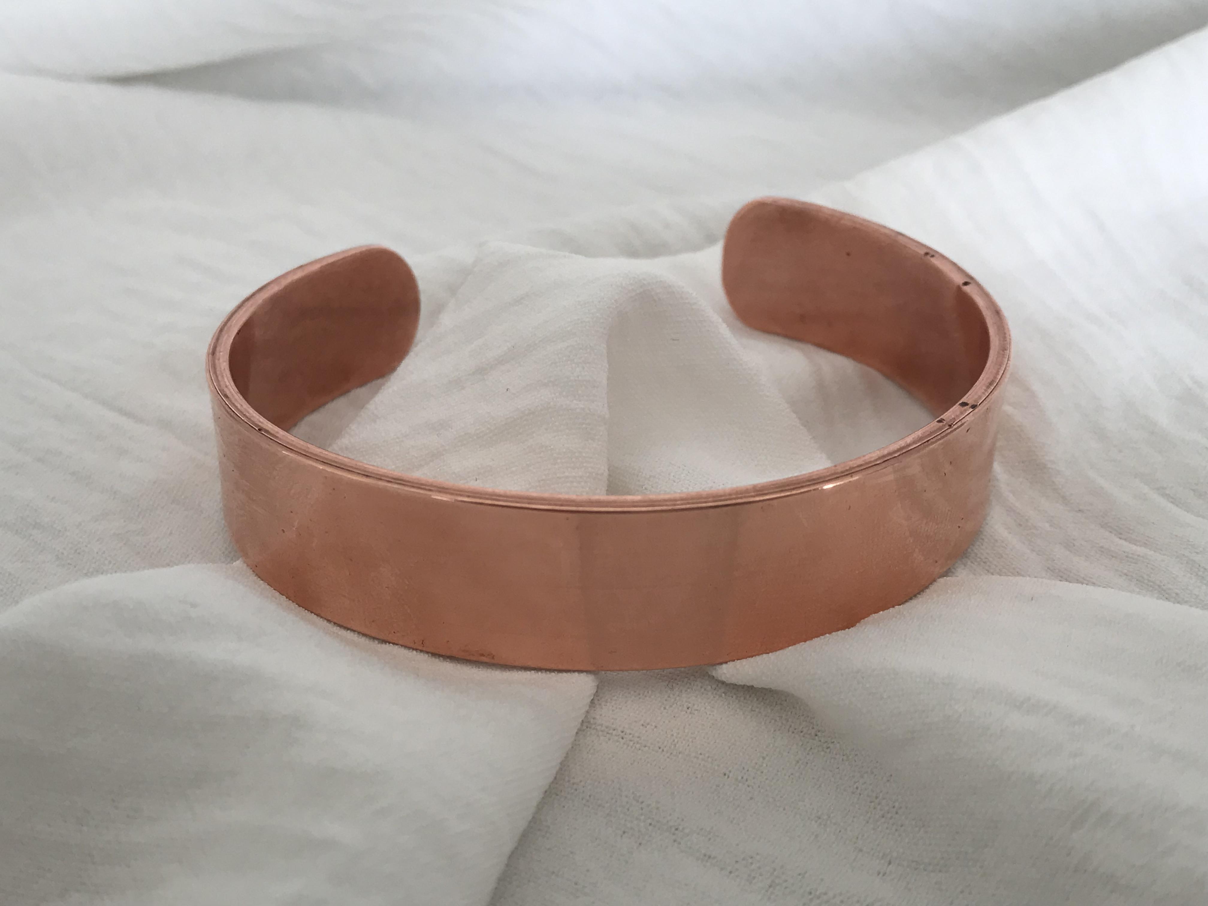 

Ручной работы Чистый блестящий медный браслет Ювелирный аксессуар Подарок