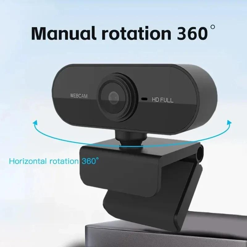 1080P Hd Usb Computer Camera With Built In Microphone Tripod For Video Conferencing Streaming And Work From Home Applications