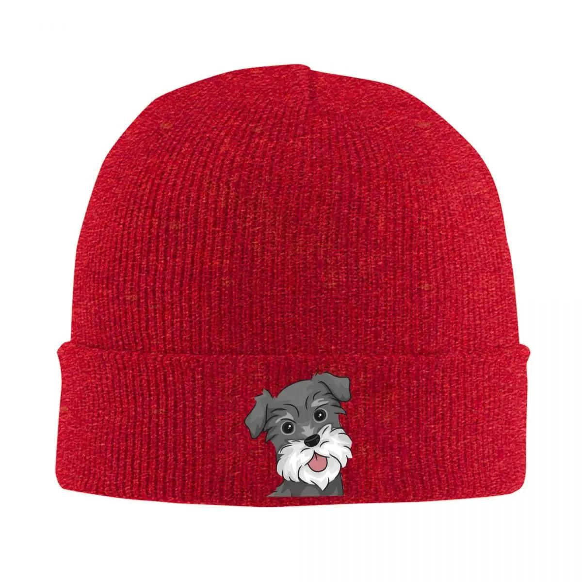 

Scottish Terrier Dog Pattern Warm Knitted Cap Winter Knit Bonnet Hat Skullies Beanies Hip Hop Caps for Unisex One Size