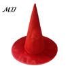 Cappello da Mago per Performance Teatrale, Strega di Velluto per Costume di Halloween, Cappello a Punta con Ampio Esempio per Costume Dark Fantasy, Copricapo da Festival, Adulto