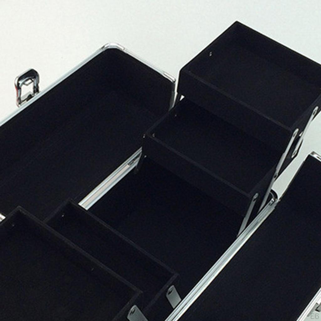 Aluminium Make-Up Fall Maniküre Box Toilettenartikel Veranstalter Schönheit Lagerung Reise Kosmetik