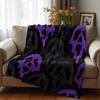Drip Purple Skull Soft Flannel Blanket Breathable Warm Throw for Office Car Sofa Kids Room Birthday Xmas Gift
