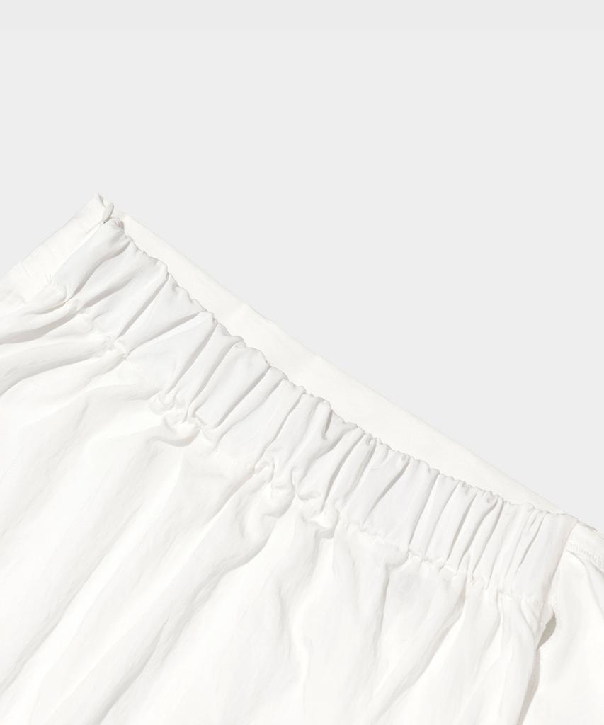Road Road Wrap Nylon Long Skirt (Ivory)