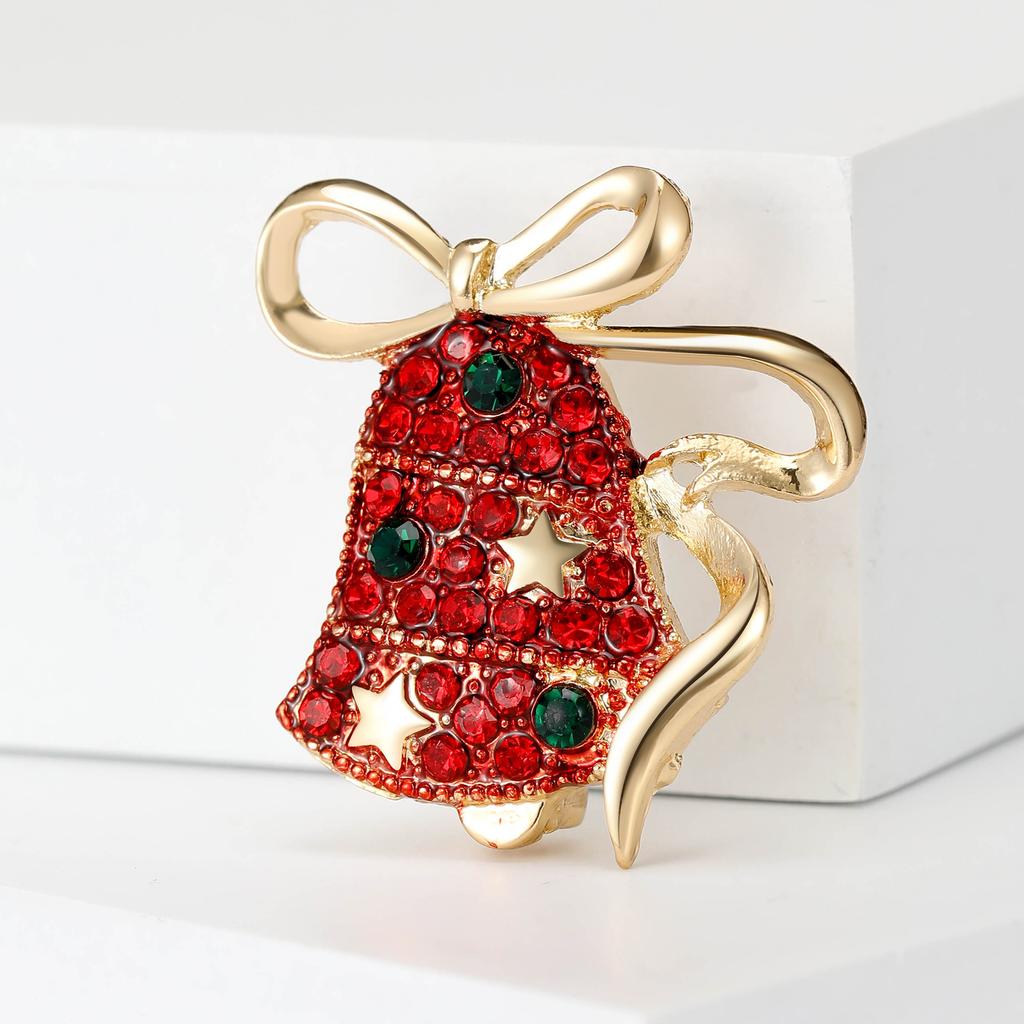 Broșă clopoțel de Crăciun modă europeană și americană temperament simplu high-end floare de piept