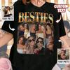 Individuelles 90er Jahre Vintage Besties BFF Bootleg T-Shirt, Gestalte dein eigenes Bootleg Idee T-Shirt, Geburtstag bester Freund, Geschenkideen für beste Freunde BFF Besties