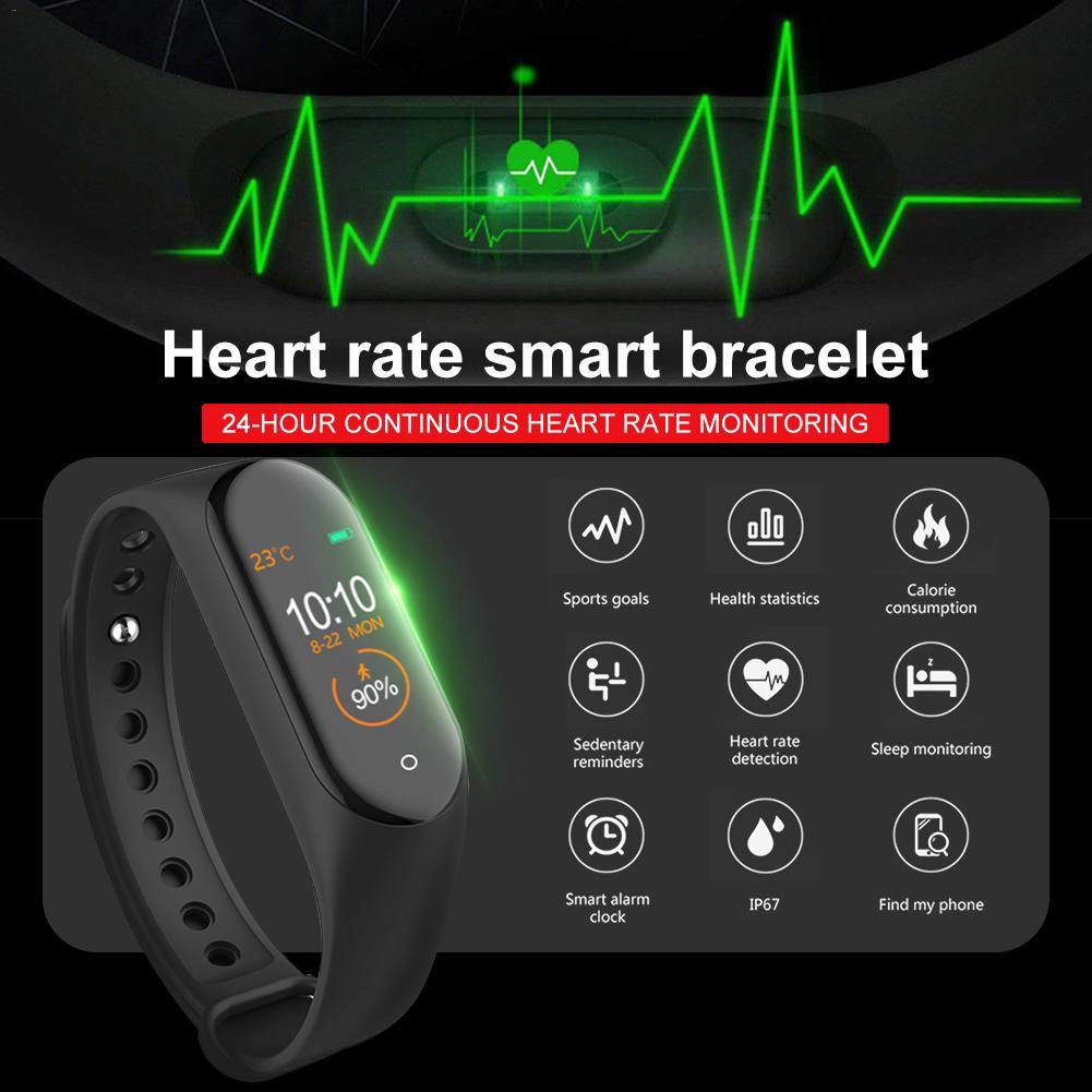 M4 Smart Bracelet Waterproof Sports Wristband With Heart Rate Monitor ...