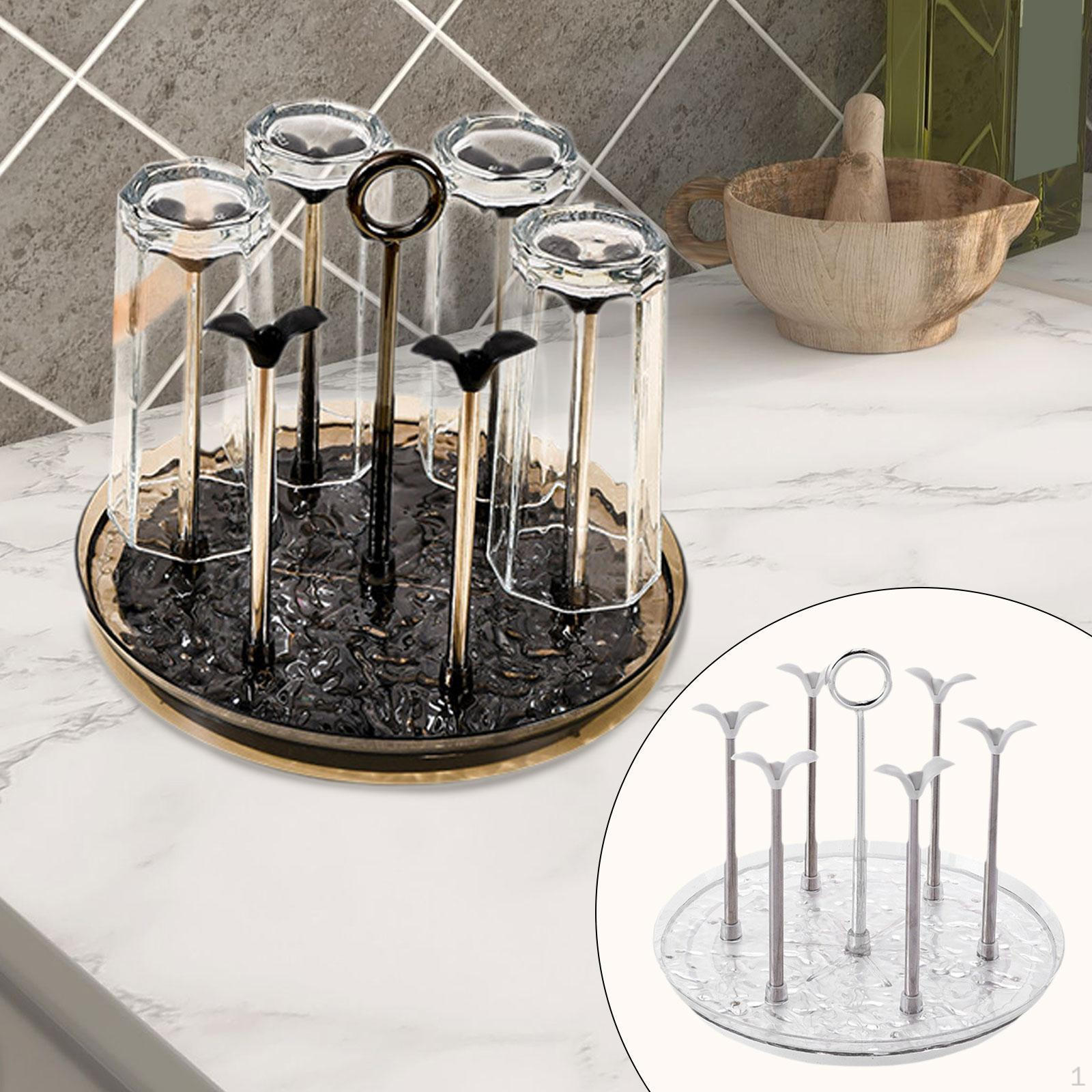 

Подставка для сушки чашек, сушилка для бутылок, вращающееся основание для кухни, для столешницы белый