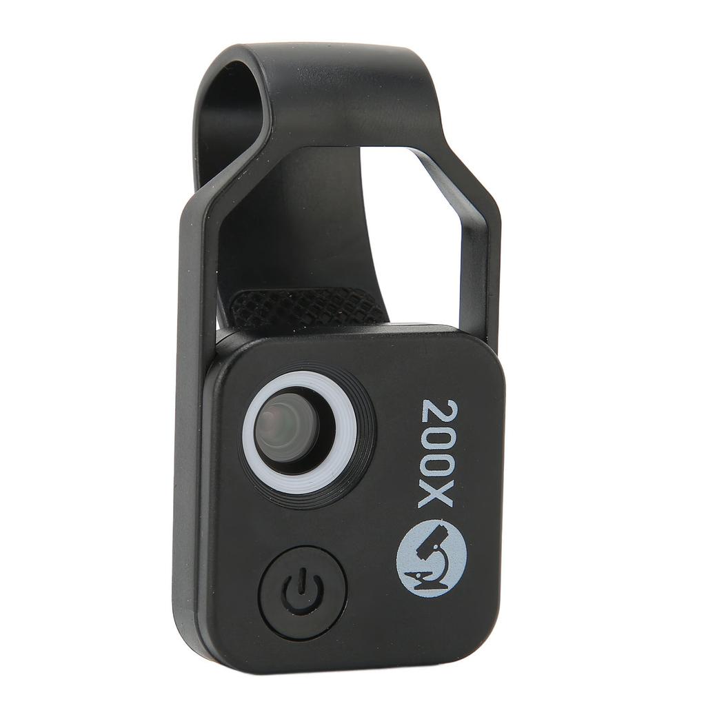 APLMS002 Mobile Phone Microscope LED Lens 200x HD Magnification Phone Camera Macro Lens for Outdoor Photography(Black
