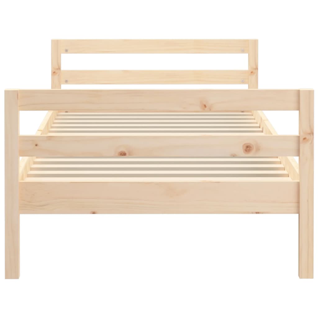 Solid Wood Bed Frame Without Mattress 90 X 190 Cm Pine