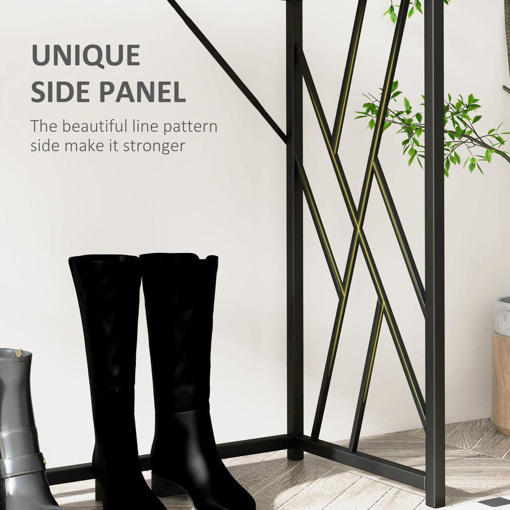 Console Table, Industrial Sofa Table with Metal Frame for Living Room, Hallway, 120 cm, Grey
