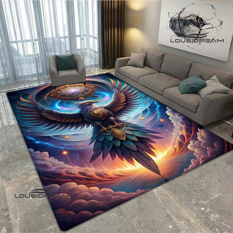 3D Phoenix Printed Carpet Kitchen Mats Non -slip Carpet Outdoor Carpets Area Rug Bedroom Decor Pink Room Decor Birthday Gift