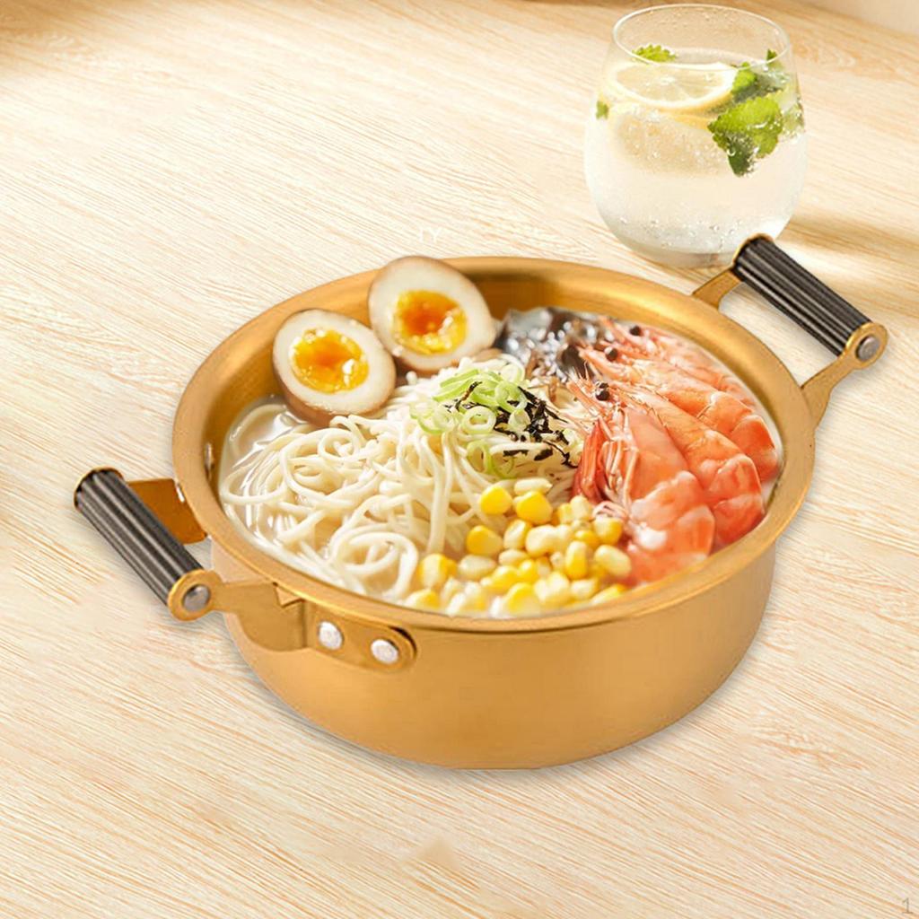 Korean Ramen Cooking Pot for Stovetop Use with Double Handles