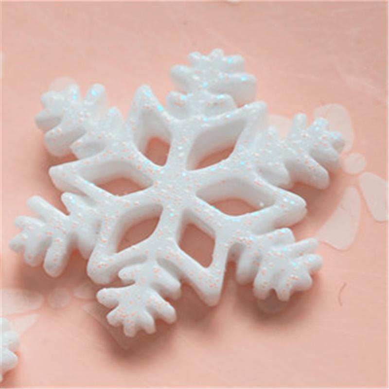 40PCS Romantic Crafts Accessories Party White Snowflake Home Christmas Decor Ornaments