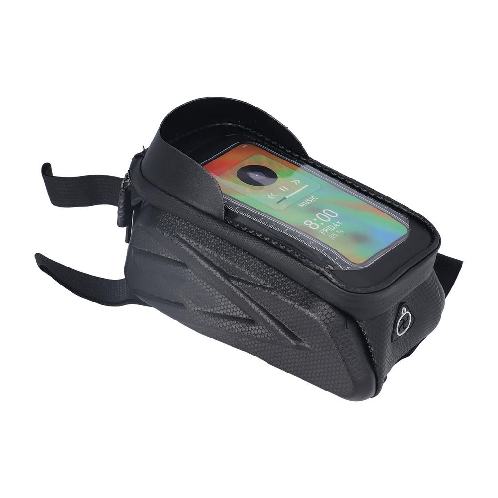 Bike Phone Front Frame Bag Waterproof Touchscreen Bike Phone Mount Top Tube Bag Cycling Pouch for Phone Under 7.2 Inches