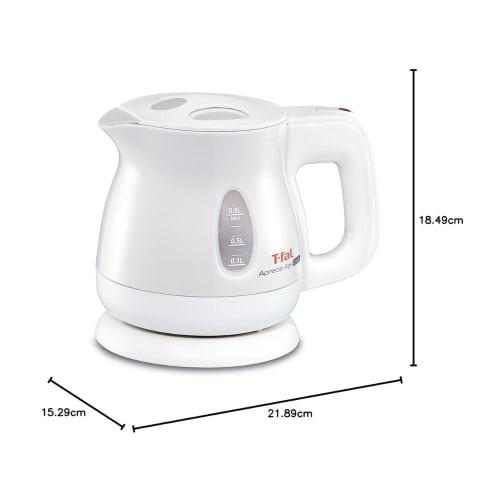 [Online Only] Tefal Electric Kettle 0.8L Antibacterial (Ag+) Compact with Hot Water Leak Lock Function "Apresia AG Plus Lock Pearl White" KO4301JP