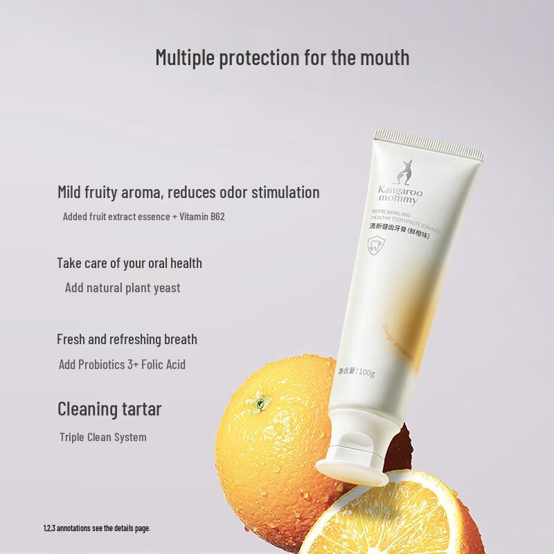Kangaroo Mommy Fresh Breath Sweet Orange Toothpaste