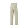 Li Ning Sports Lifestyle Series Solid Color Mid Waist Breathable Versatile Loose Sports Long Pants Women Bottoms Off-White AKLU880-5