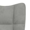 Vidaxl Armchair, Light Gray, Upholstered In Velvet