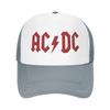 AC-DC Baseball Caps Unisex Snapback Hats Lovers Trucker Caps Women Breathable Mesh Visor Bones