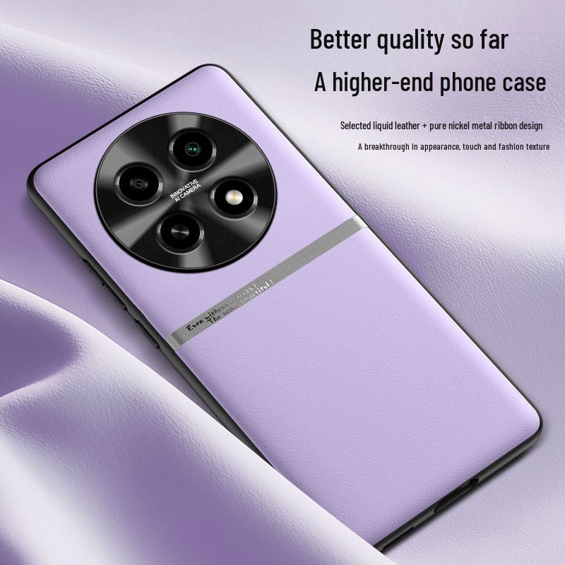 Schutzhülle aus flüssigem Leder für Oppo A2 Pro, sturz- und schmutzabweisend, Lieferung in einem Stück