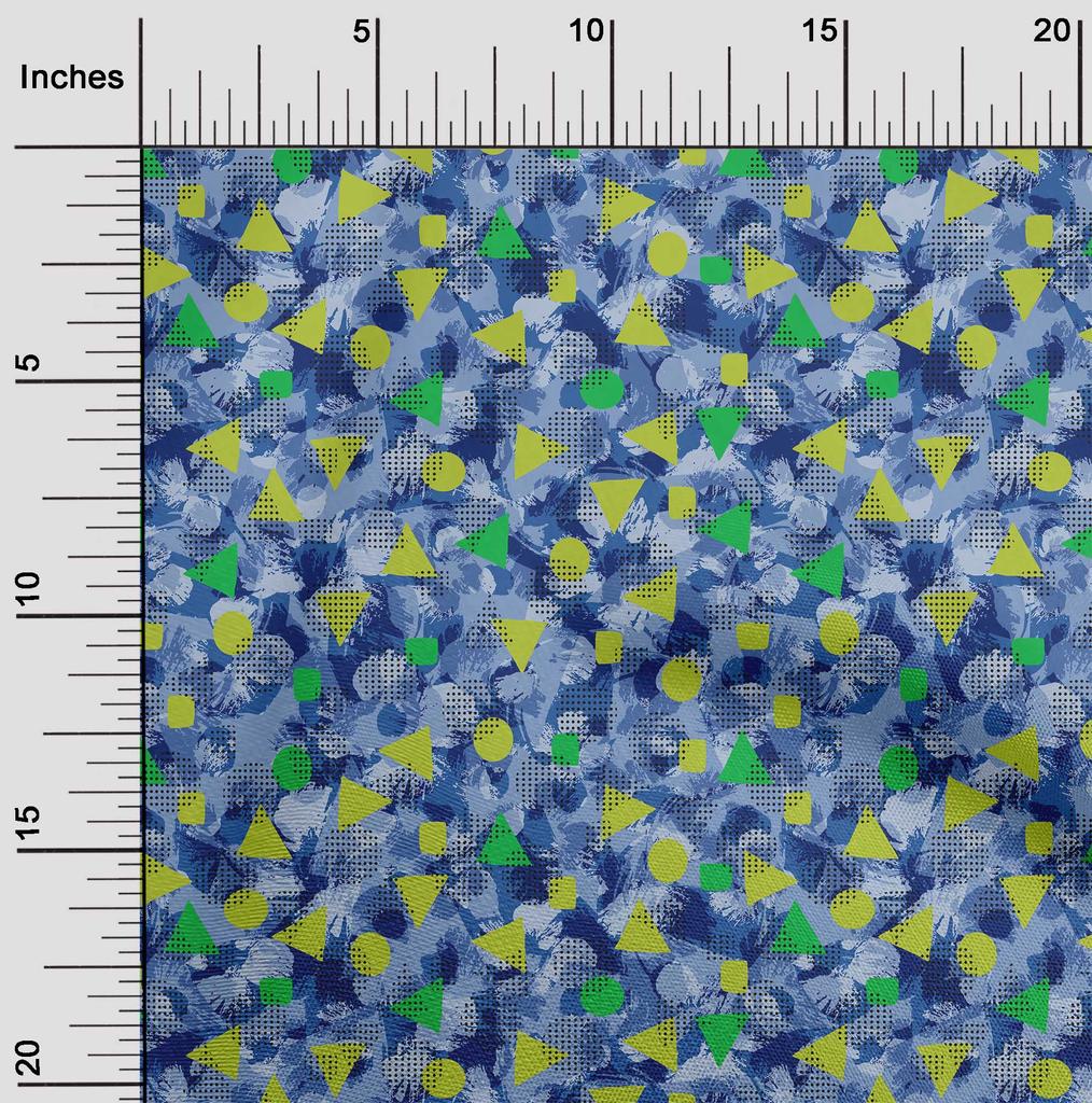 oneOone Cotton Flex Pale Orange Fabric Triangle & Texture Sewing Material Print Fabric By The Yard 40 Inch