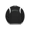 Skechers Laughing Monster Series Logo Regular Fit Embroidered Knitted Baseball Jacket Unisex jackets Carbon-Black L322U097-0018