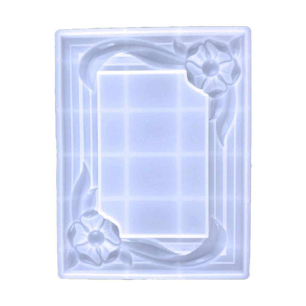 Photo Frame Decor Silicone Mold Semi-stereoscopic Flower Epoxy Mold Resin Casting Pendant Mold Suitable for Diy Craft