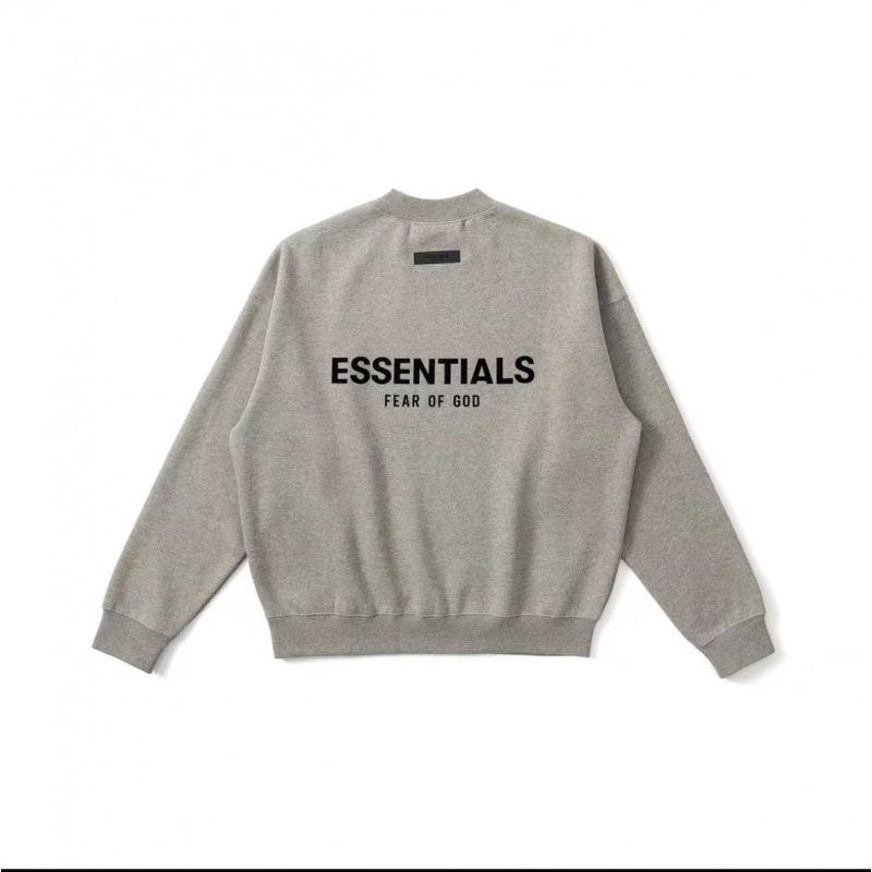 FOG ESSENTIALS Saison 8 Beflocktes Rundhals-Sweatshirt für Herren, lockere Passform