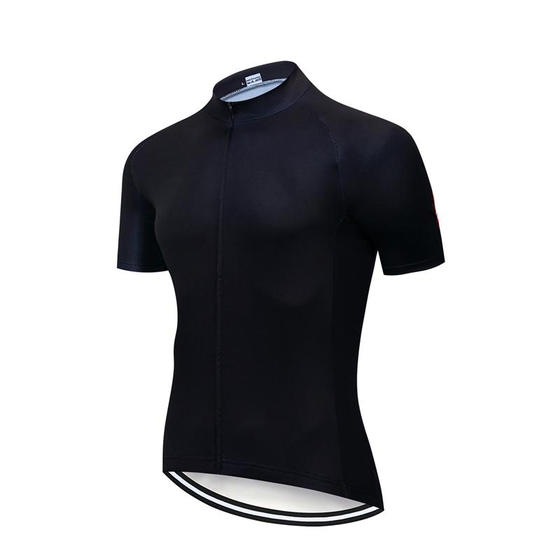Solid Color Summer Men Short Sleeves Cycling Jersey Polyeste Clothing Quick Dry MTB Bicycle Mallot Ciclismo Shirts Bike Clothes