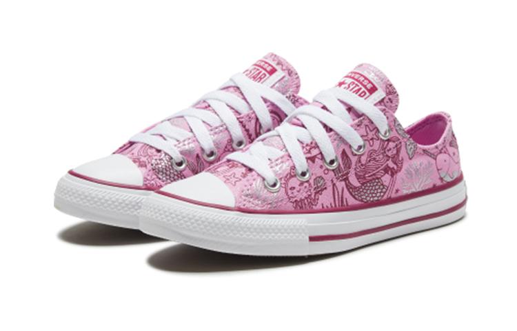 Converse Chuck Taylor All Star Breathable Cushioning Low Top Kids Canvas Shoes Pink Children Aged 3 7 Years Old 667204C