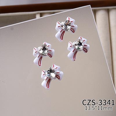 50Pcs Nail accessory - bow-shaped Nail accessory -shaped resin bow for nails Nail accessory