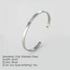 St. Delan Smooth Titanium Steel Couple's Open Bangle - European & American Fashion Jewelry