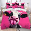 Funny Cow Bedding Set Animal Down Duvet Cover Queen King Single Duvet Cover Pillowcase 2/3pc Gift Soft Bedroom Decoration