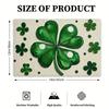 1 Set White Dot Shamrock Lucky Irish St. Patrick'S Day Placemat, Seasonal Spring, 12 x 18 inches, Polyester 100%, Hand Wash Only, Woven