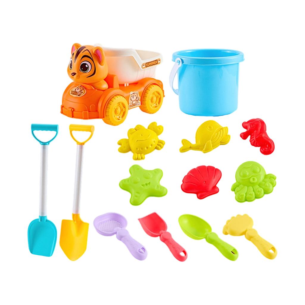 Children Beach Toy Set Includes Sand Sifter Shovel Rake Scoop Mold Tools for Outdoor Sand Play and Water Activities