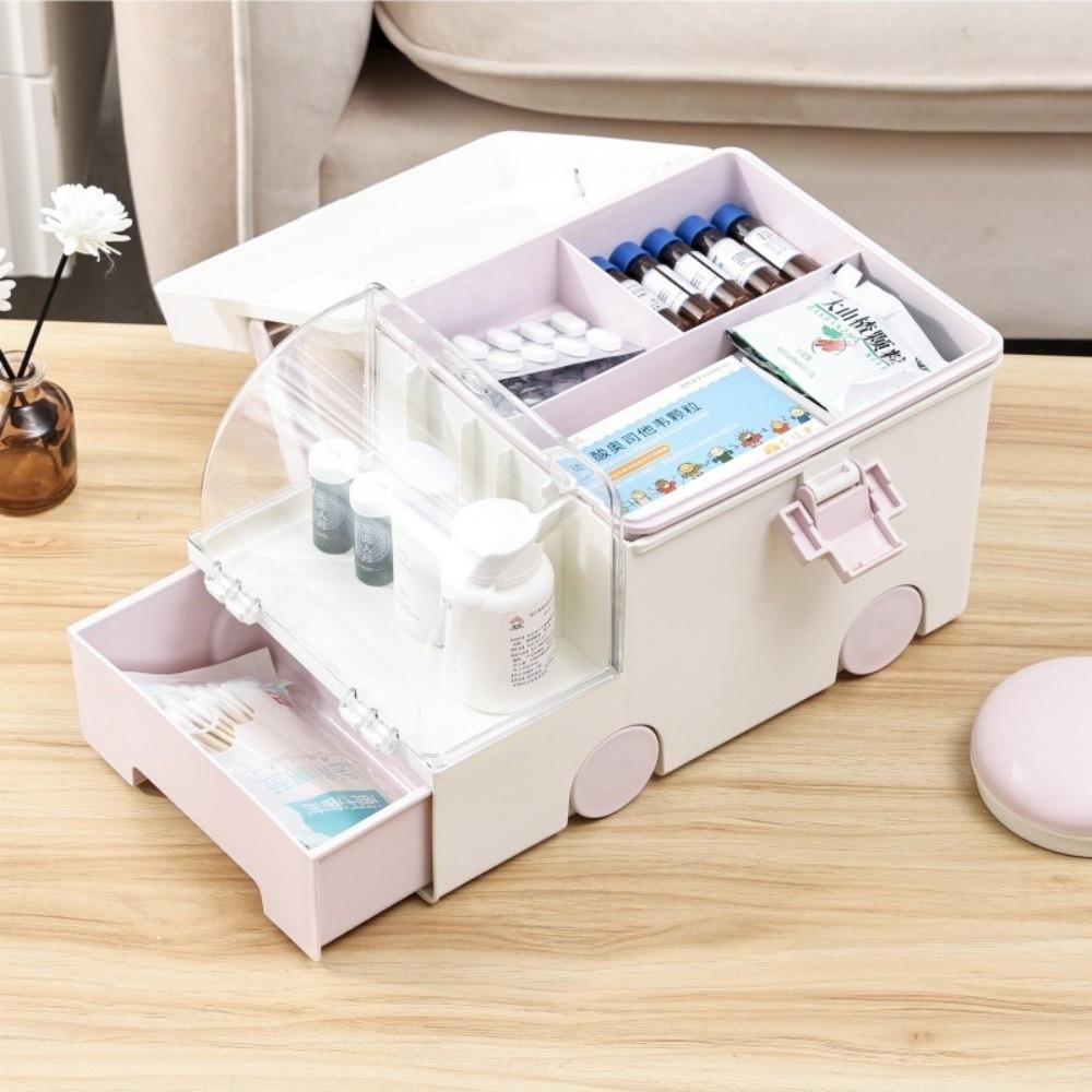 Ambulance Shape Sundries Storage Boxs Large Capacity Pill Box Case  Medical Classification