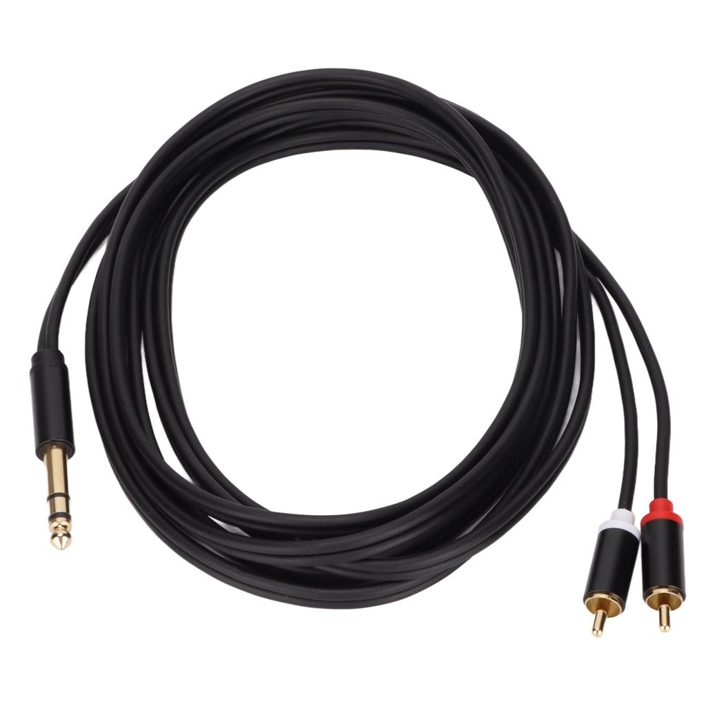 6,35mm auf 2 Cinch Kabel Vergoldete Serie 1 4 Zoll auf 2 Cinch Stecker Stereo Audio Adapter Y-Splitter Cinch Kabel