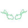 Car Styling Stickers Iridescent Cute Lightning Animal Silhouette Waterproof Auto Window Decals Accessories