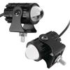 Universal Motorcycle LED Headlight Lens Auxiliary Spotlight Lamp Dual Color Motorcycle Accessories Projector Scooter